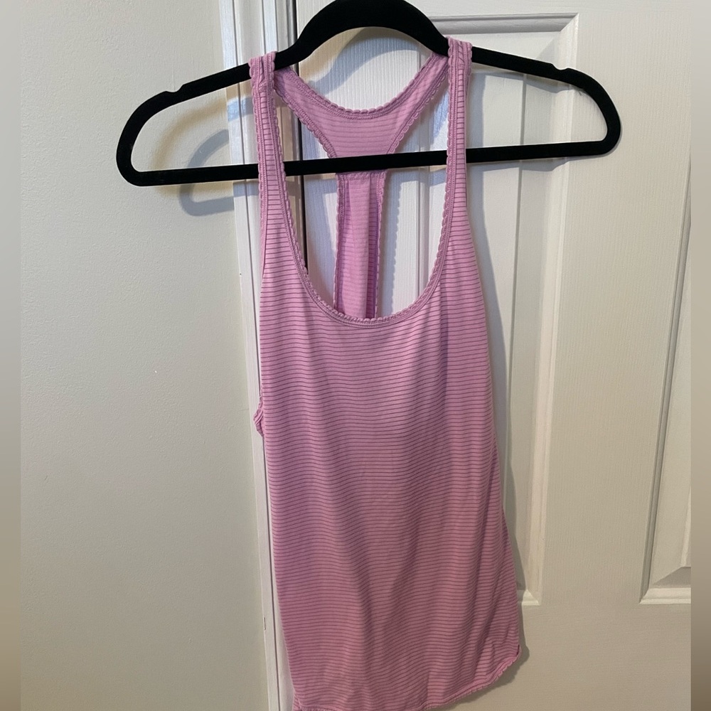 Pink Lululemon Razor Back Tank Top